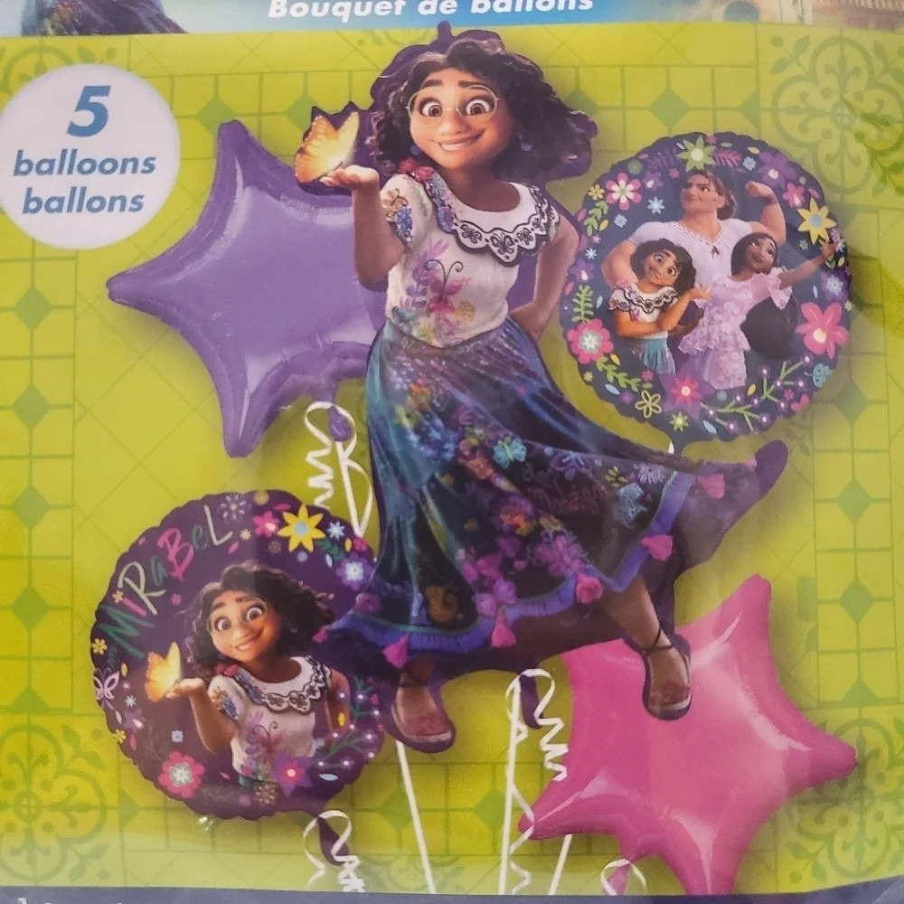Encanto Foil Balloons Supershape XL Mirabel Bouquet 5 PC - Picture 3 of 4